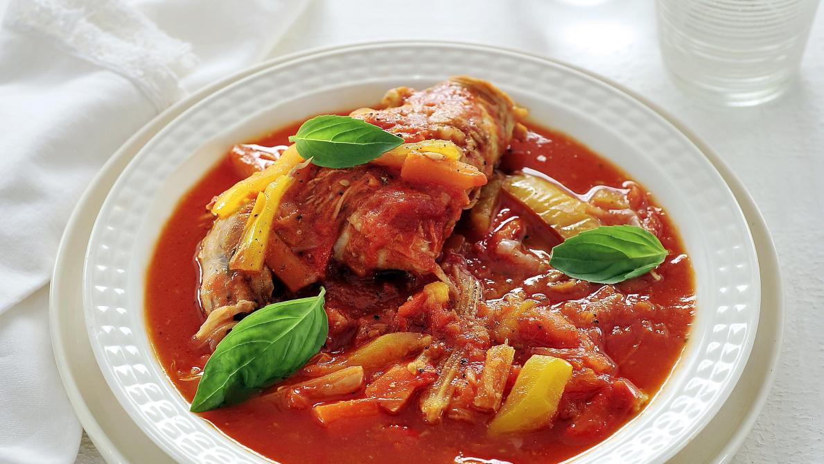 Konijn met paprika's Landbouwleven