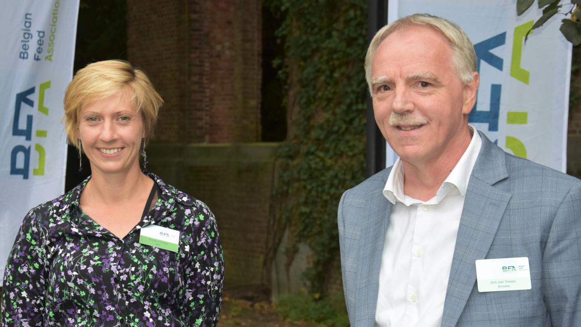 Katrien D’Hooghe, directeur, en Dirk Van Thielen, voorzitter van BFA (Belgian Feed Organisation)