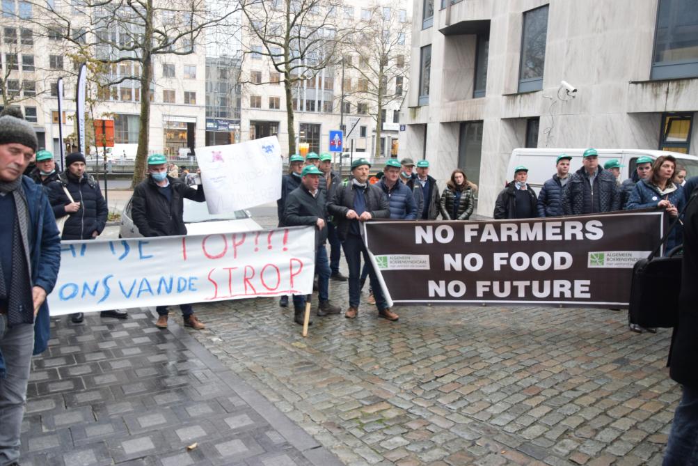 Varkenshouders over het hele land betoogden in Brussel, en vroegen aandacht voor hun financiële situatie.