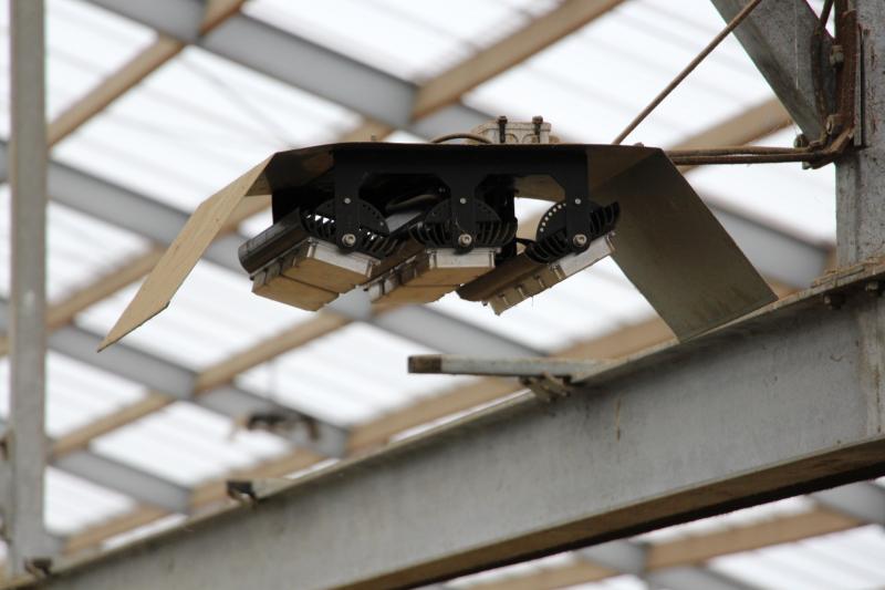 De stal is volledig voorzien van Vario Led XL verlichting van 300, 180 en 120 Watt armaturen.