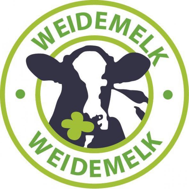 Het Weidemelklogo siert de huismerkkazen van bepaalde supermarkten.