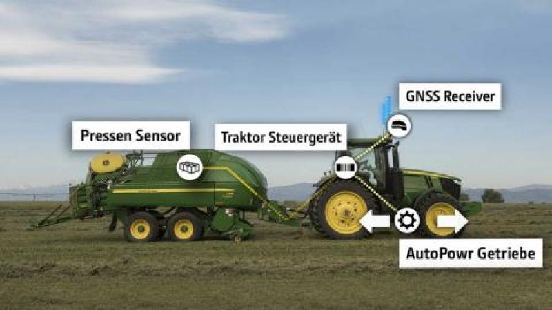 John Deere dempt de trillingen die de chauffeur ondervindt en opgewekt worden door de grootpakpers.