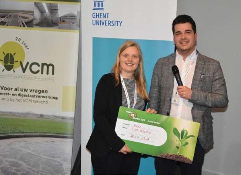Tine Vergote (UGent) wint de Best Poster Award ManuREsource 2019.