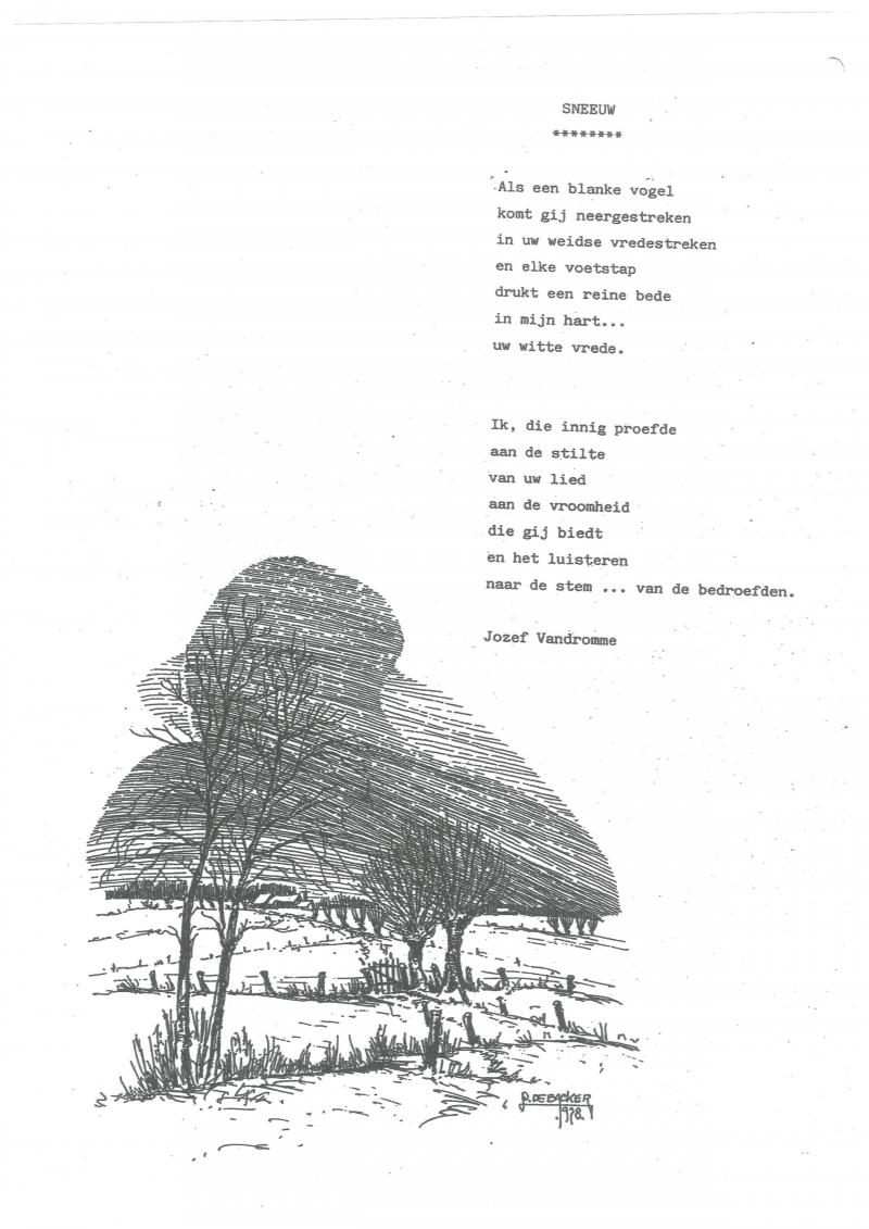 Plattelandsdichter Jozef Vandromme uit Geluwe deelt elke maand van het jaar 2020 een echt buitengedicht met de lezers van Landbouwleven. De tekening is van de hand van Laurent De Backer.