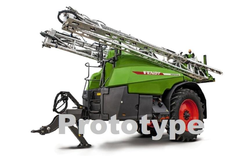 Prototype van de Fendt Rogator 344 getrokken veldspuit.