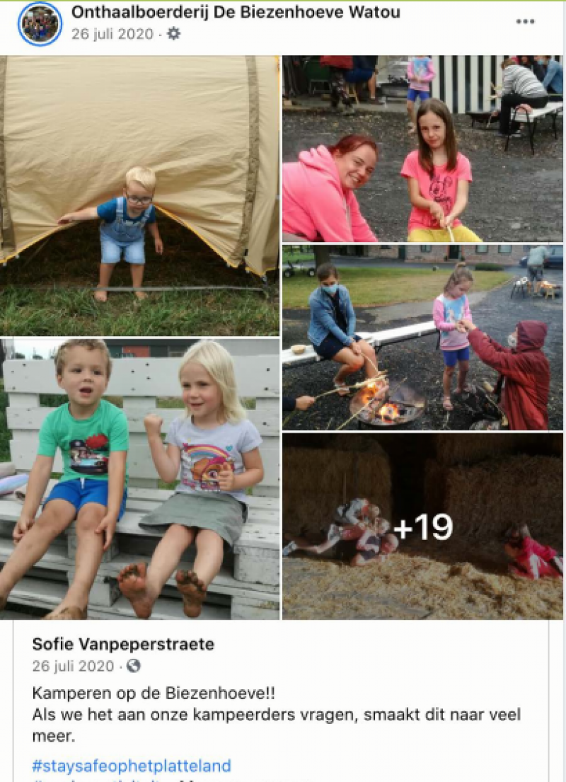 Je kan op sociale media op de dag van de activiteit zelf tonen hoe de activiteit verliep met enkele foto’s, en eventueel zelfs een vervolg aankondigen.