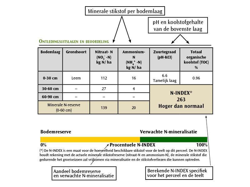 Voorbeeld van een N-Index-berekening.