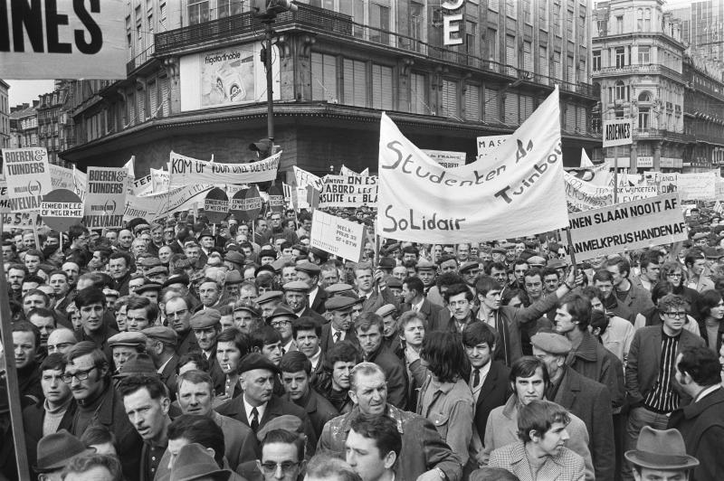 Tienduizenden landbouwers verzamelden in Brussel voor de grote boerenbetoging.