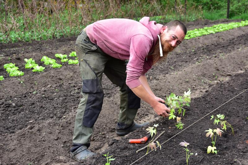 Maarten Jacobs baat samen met zijn vriendin Lotte de Ecohoeve Den Oude Kastanje in Herselt uit.