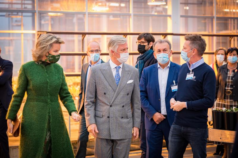 Rob van Tetering, CEO van SESVanderHave, en Hendrik Tschoep, director breeding, ontvingen het vorstenpaar in het SVIC in Tienen.