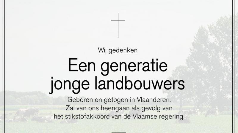 Dit rouwprentje circuleert op sociale media.