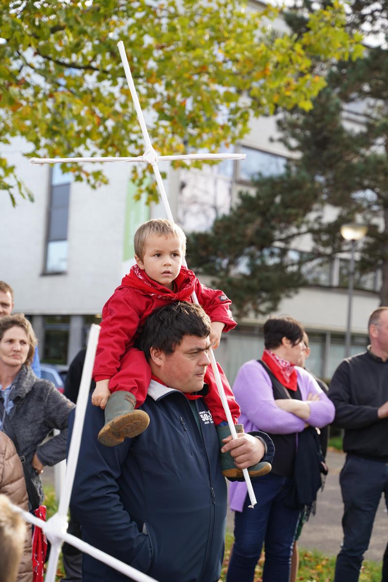 Ook de jongsten kwamen mee actie voeren om hun ouders te steunen en hun toekomst in de landbouw te verzekeren.