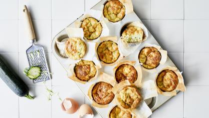 Ontbijtmuffins met courgette, yoghurt en Belgische kaas (2)