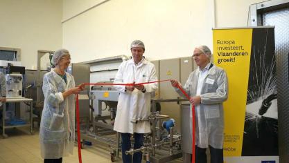 Een nieuwe verwerkingslijn voor nieuwe soorten eiwitten werd geopend.