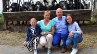 Vader Wouter, moeder Evelien en de dochters Geraldine en Emelie.