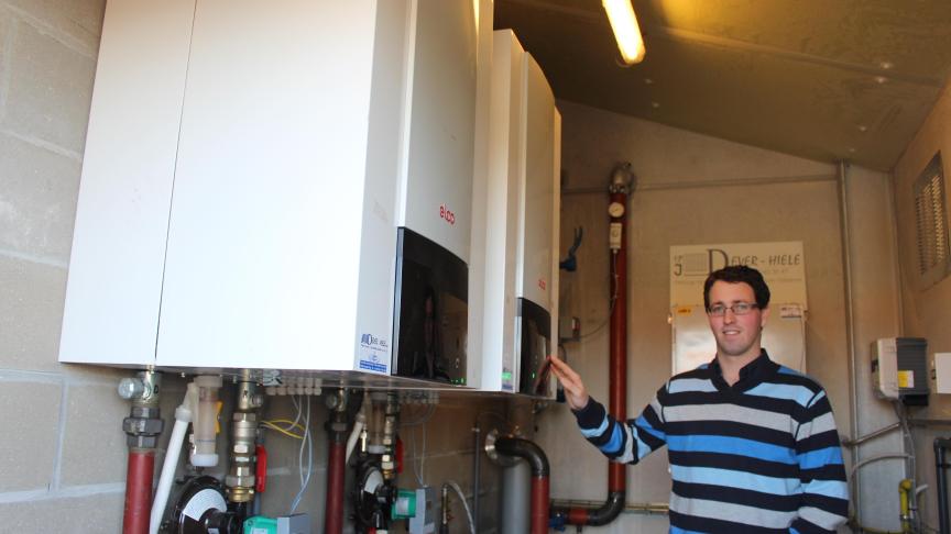 Er werd gewerkt met twee kleinere verwarmingsketels op gas om het risico bij uitval van de ketel te  beperken.