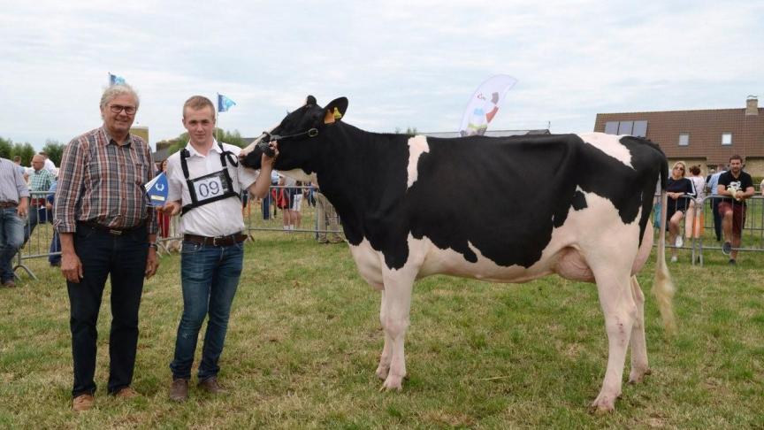 Kemdale Kelly (Envious), kampioen gekalfde vaarzen melkvee. Eig.: Geerardijn Fr., Kemmel.