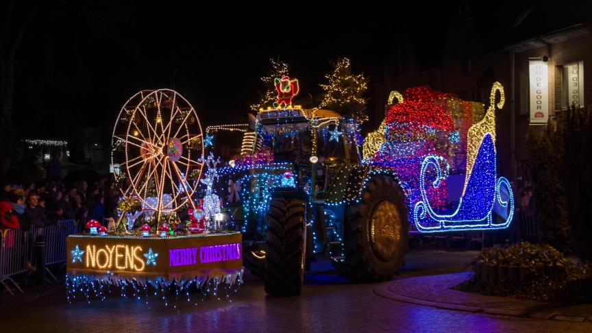 Dries Daems wist zijn tractor het mooist te versieren.