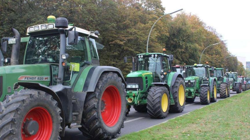 Sommige Duitse boeren zijn al sinds zondag onderweg.