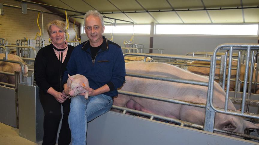 Ingrid en Eric Van Gestel in de nieuwe kraamafdeling.