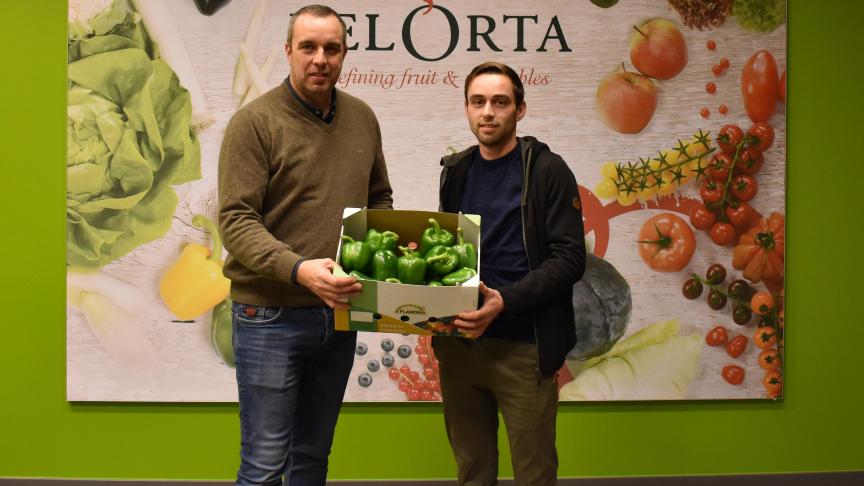 De paprika’s die aangekocht zijn door Fruithandel Roelandt werden aangeleverd door producent Lentsche Heyde.