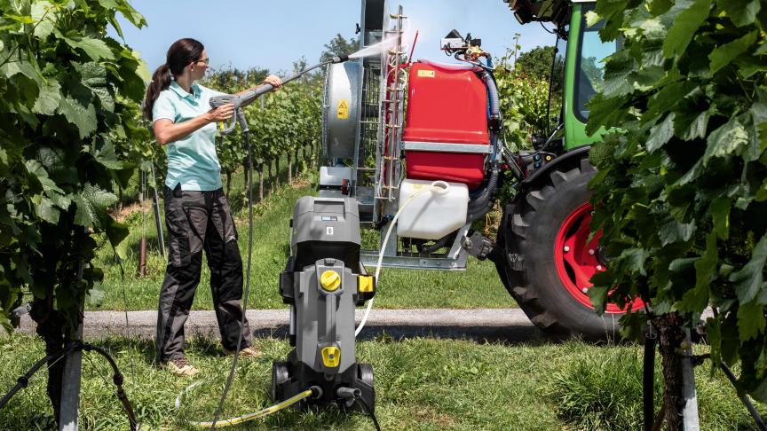 Kärcher vond de hogedrukreiniger uit in 1950 en optimaliseerde het apparaat en het systeem tot nu.