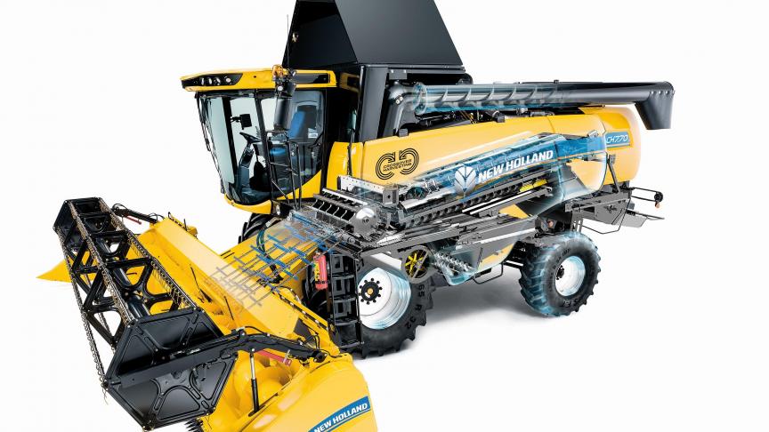 Bij de CH maaidorsers volgt na de klassieke dorstrommels nog twee afscheidingsrotors.