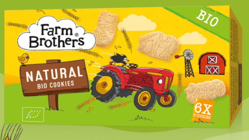 Farm Brothers koekjes zijn er in 7 smaken en verkrijgbaar bij Delhaize, Bio-Planet en Albert Heijn