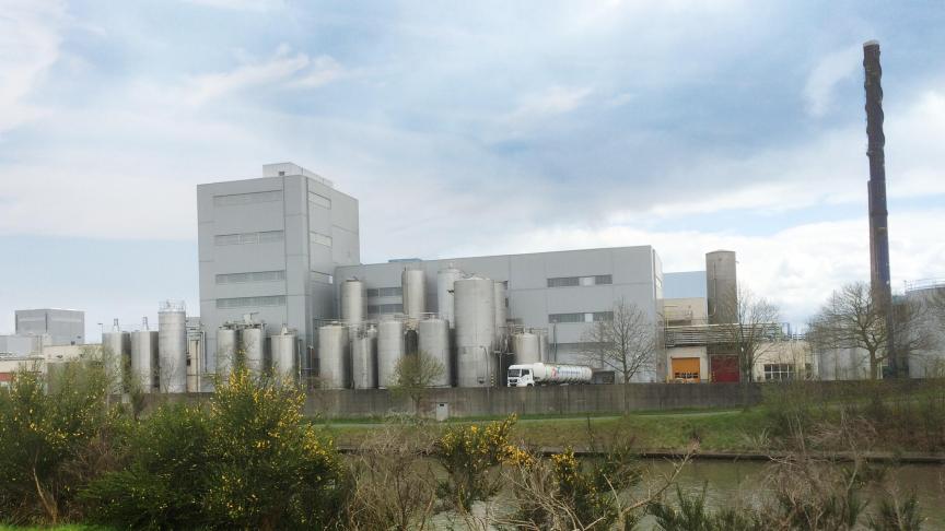 De poedertorens van FrieslandCampina in Aalter.