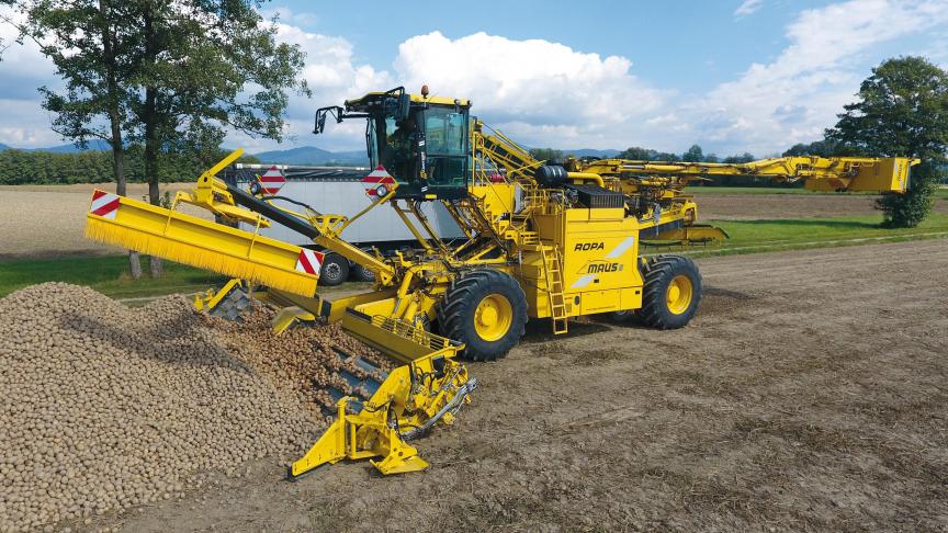 De aardappelmuis van Ropa is vooral geschikt voor het laden van zetmeelaardappelen.