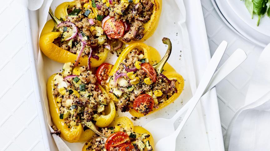 Gevulde paprika met gehakt en Père Joseph kaas (2)