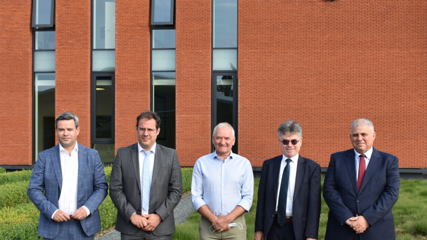 v.l.n.r.: Philippe Appeltans, David Clarinval, Dirk Bertels, Herman Diricks, Anton Refalo