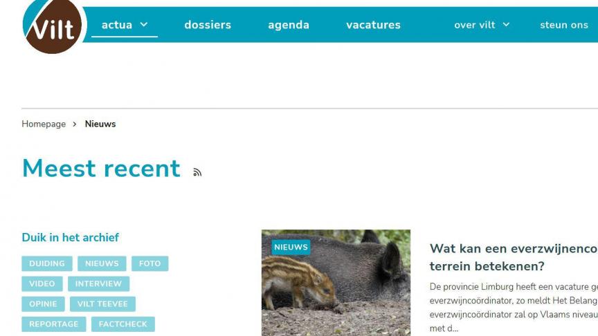 Vilt.be evolueert naar een 50-50% verhouding private en Vlaamse middelen.