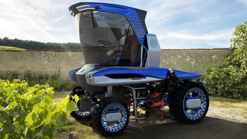 Het Straddle Tractor Concept is speciaal ontworpen voor wijngaarden.