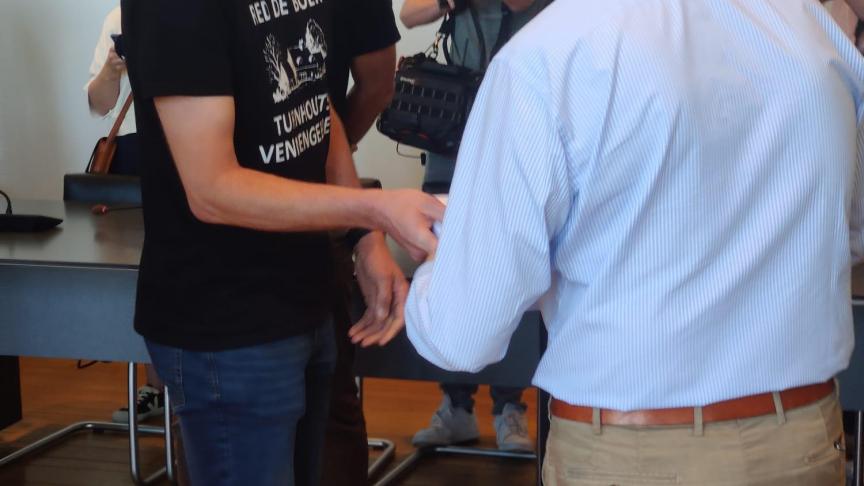 De stuurgroep Turnhouts Vennengebied kwam samen op het gemeentehuis van Ravels om er bezwaarschriften in te dienen tegen het PAS.