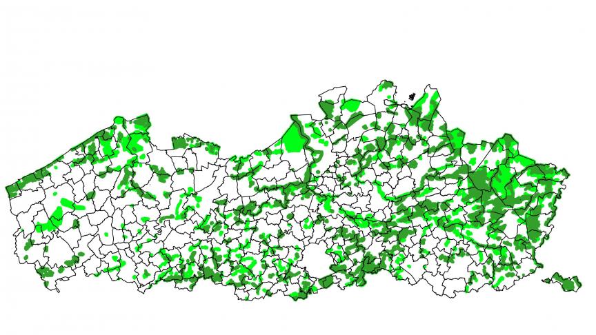 Overzicht van de gebieden waarin de verstrengingen rond drainage gelden.